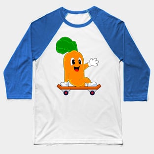 Carrot Skater Skateboard Sports Baseball T-Shirt